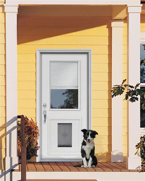 metal dog house doors|steel exterior door with doggie.